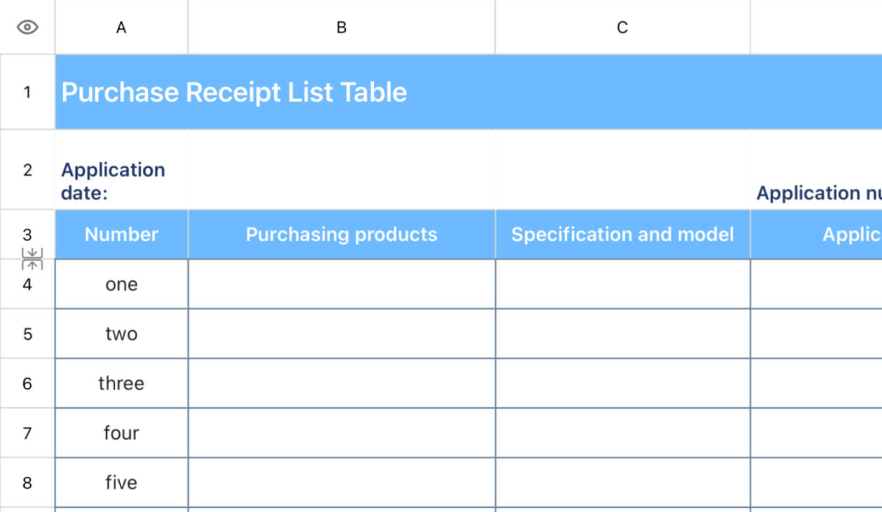 Purchase inventory list 1